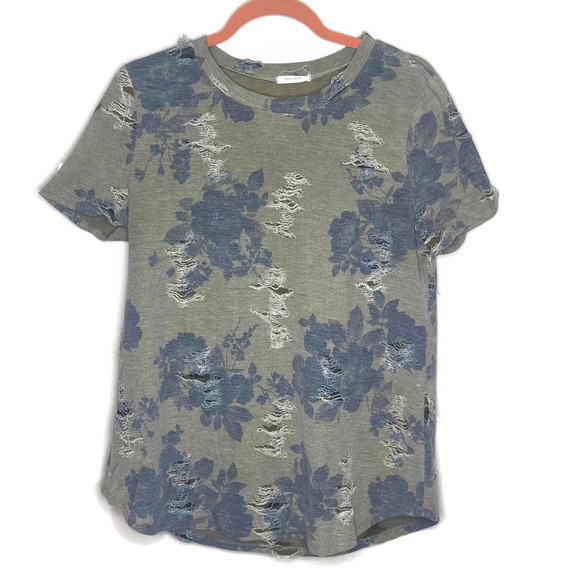 12pm by Mon Ami women's T Shirt Top Blouse Camo M
